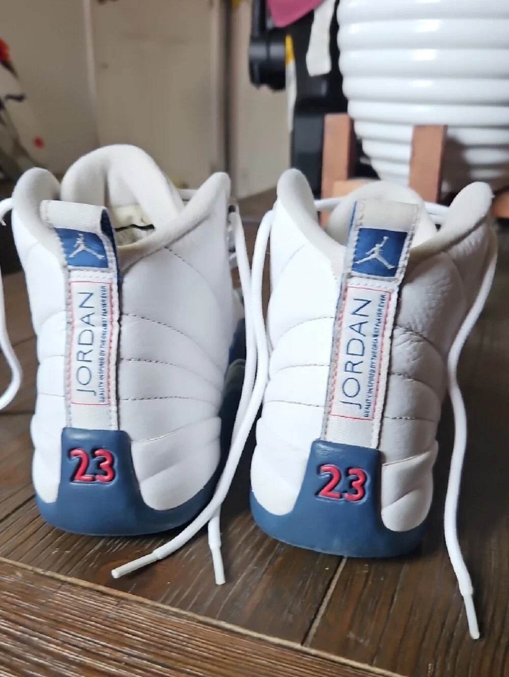 Nike Air Jordan 12 Retro Men’s Shoes - White & Blue